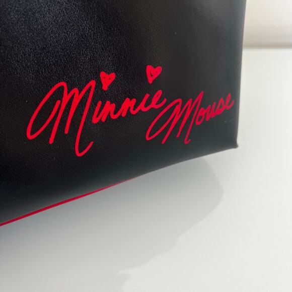 Disney Minnie Mouse Bow Mini Tote Bag Black Red - Picture 7 of 10